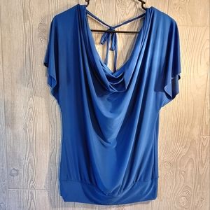 Wet Seal Cowl Neck Blue Top